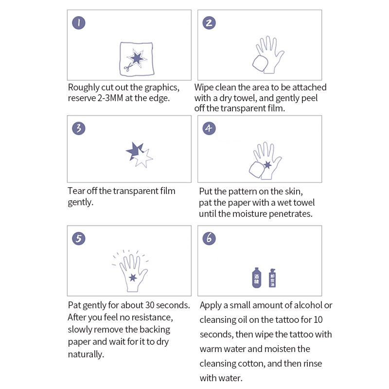 [Hàng mới về] Set 30 Hình Xăm Dán Tạm Thời Unisex Phong Cách Punk Trang Trí Nghệ Thuật Chống Nước Lâu Trôi