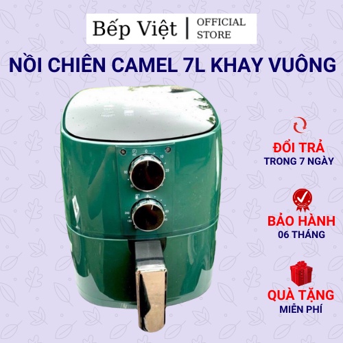 Nồi chiên không dầu CAMEL, nồi chiên CAMEL 7L Khay Vuông - nồi nấu công nghệ mới - 1500w