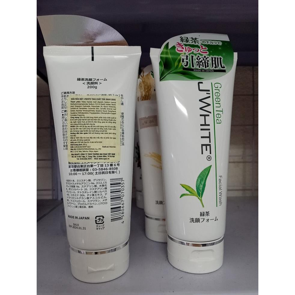 Sữa Rửa Mặt J’White Tinh Chất Trà Xanh