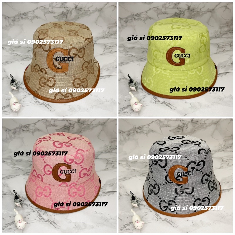 Nón mũ bucket thêu chữ G cá tính nhiều màu thời trang cao cấp nam nữ full tqgs