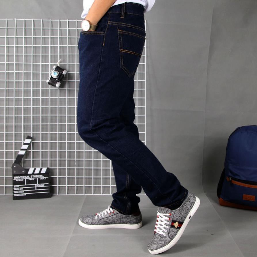 Sale Chính Hãng Quần jean nam xanh đen vải dày, không ra màu TS61 Tronshop hot 🌺 neww * ! %