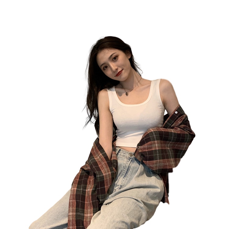 Áo Thun Không Tay Dáng Ôm Màu Đen Gợi Cảm Hợp Thời Trang Cho Nữ