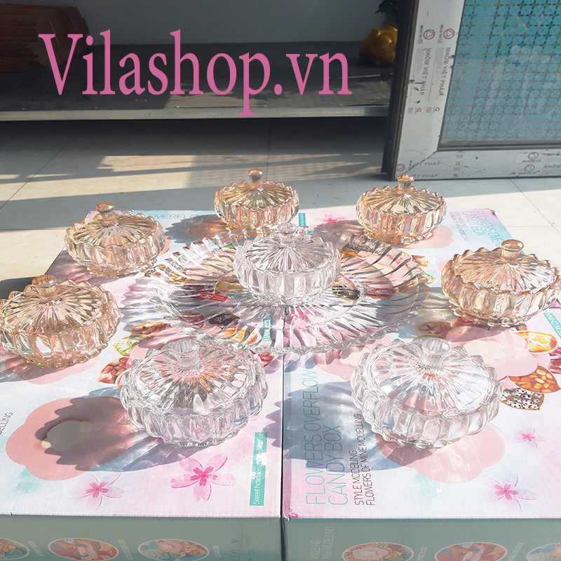 Thố Thuỷ Tinh Đựng Mứt - Hũ Thủy Tinh Đựng Hạt Dưa, Đựng Mứt Và Bánh Kẹo Tết Size 10cm | BigBuy360 - bigbuy360.vn