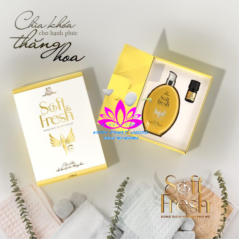 Dung dịch vệ sinh phụ nữ Soft Fresh - Đông Anh Collagen X3 Chính Hãng kèm quà tặng