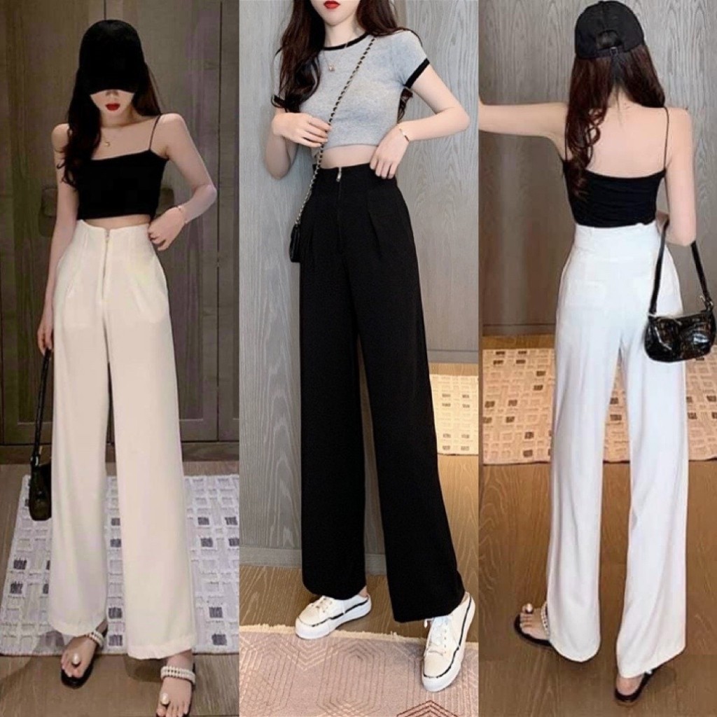 Quần Ống Rộng Culottes Dáng Suông Dài From Cực Đẹp Hót trend 2021