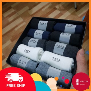 Tất Nam HỘP 10 ĐÔI TẤT KHỬ MÙI HÔI CHÂN ĐỦ MÀU - XUẤT NHẬT (tất siêu chống thối ) - ảnh thật kèm video