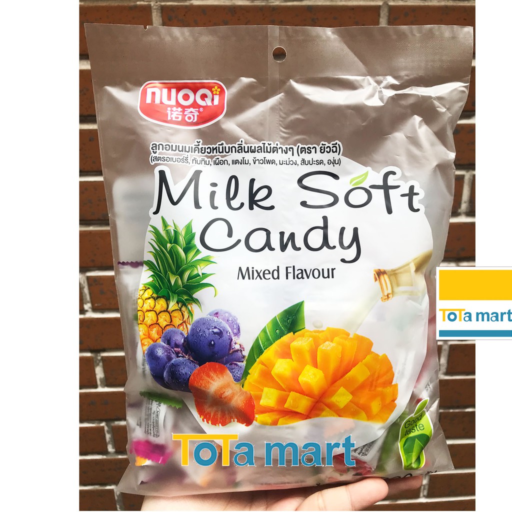 [Mã GRO2405 giảm 10% đơn 250K] Kẹo dẻo trái cây Thái Lan MILK SOFT CANDY 320g. HSD ghi bên dưới.