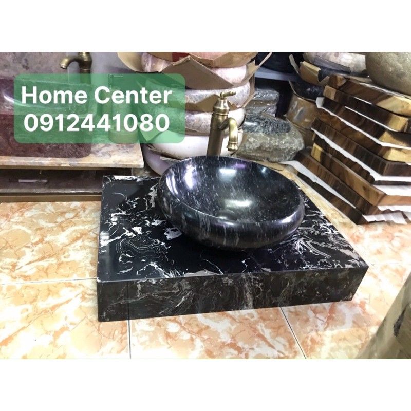 Lavabo đá tự nhiên đen vệt mưa | BigBuy360 - bigbuy360.vn