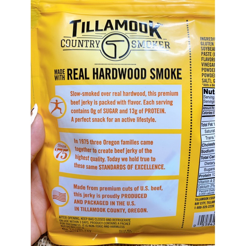 Khô Bò không đường ít calo( zero sugar beef jerky) Tillamook ( tiểu đường, eat clean, keto, low carb) | BigBuy360 - bigbuy360.vn