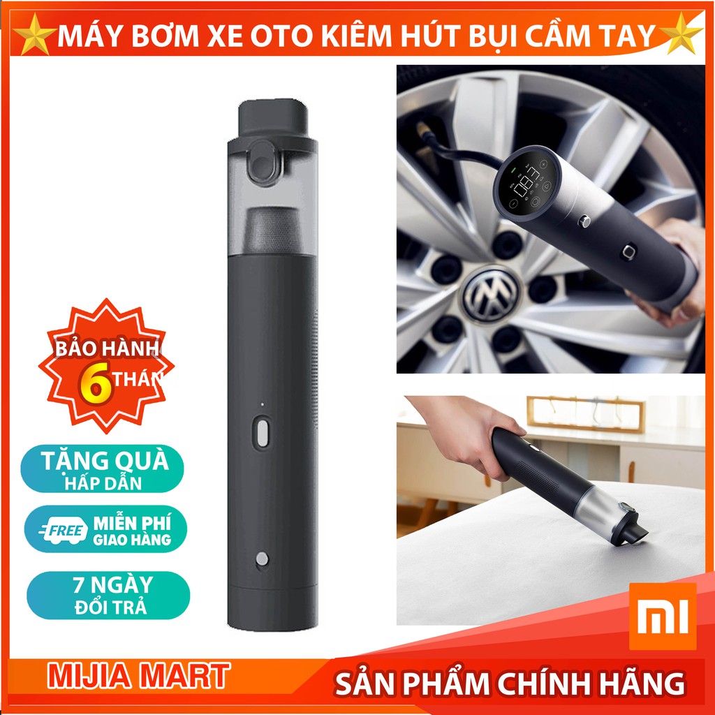 ✅Máy bơm lốp xe hơi kiêm máy hút bụi cầm tay Xiaomi Lydsto. Áp suất cao 150PSI, Công suất hút 7Kpa. Màn hình LED cảm ứng