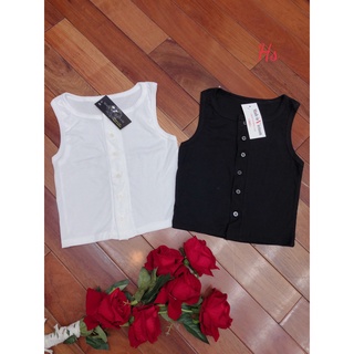 Áo croptop 3 lỗ 6 cúc HL010