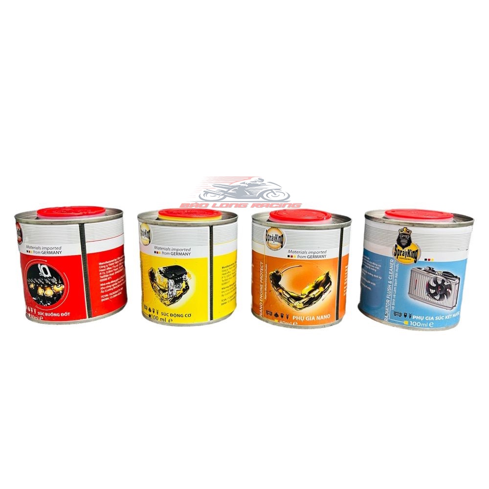 SPRAYKING phụ gia Súc Buồng Đốt, Súc Động Cơ,Phụ Gia NaNo, Phụ Gia Súc Két Nước thích hợp nhiều loại xe