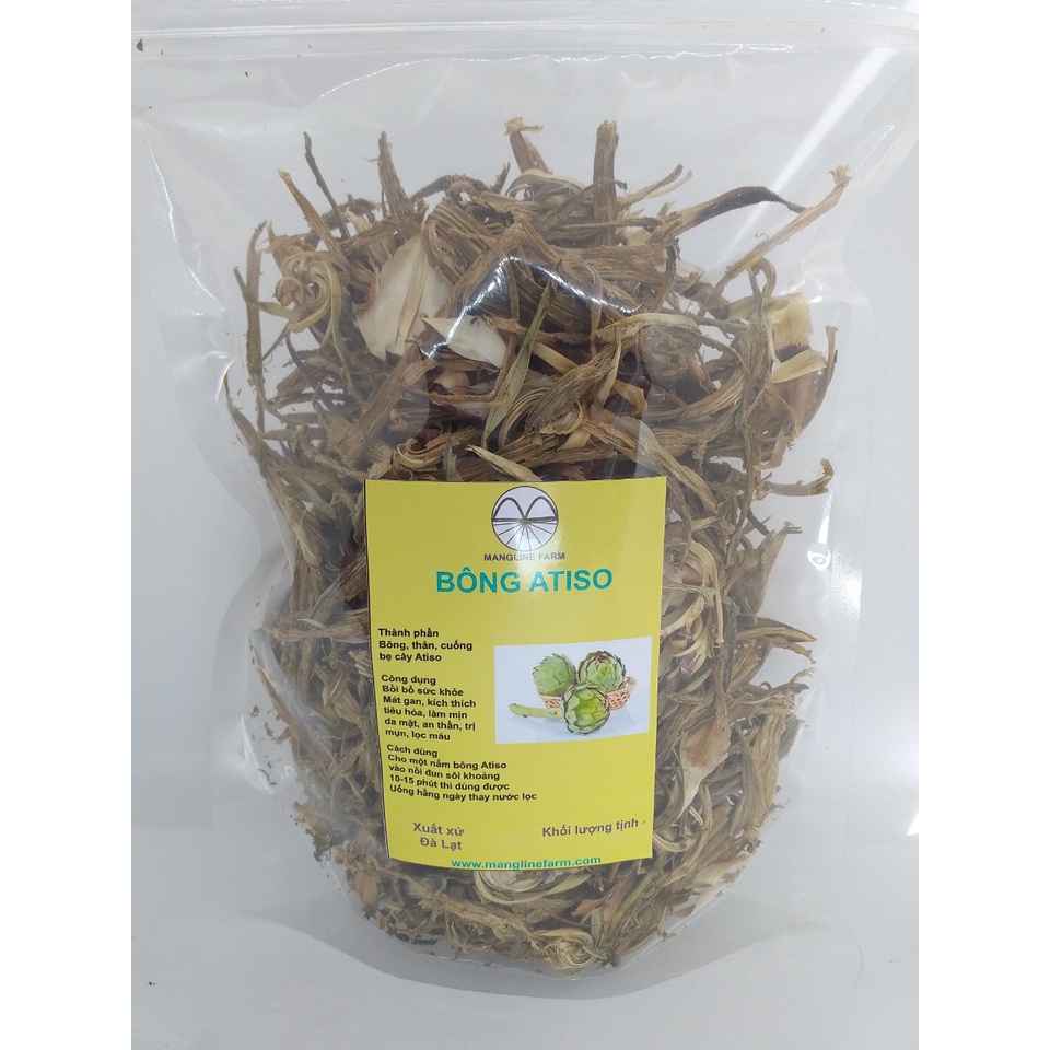 100g Bông atisô khô Mangline Farm Đà Lạt loại 2 gồm bông, thân, rễ