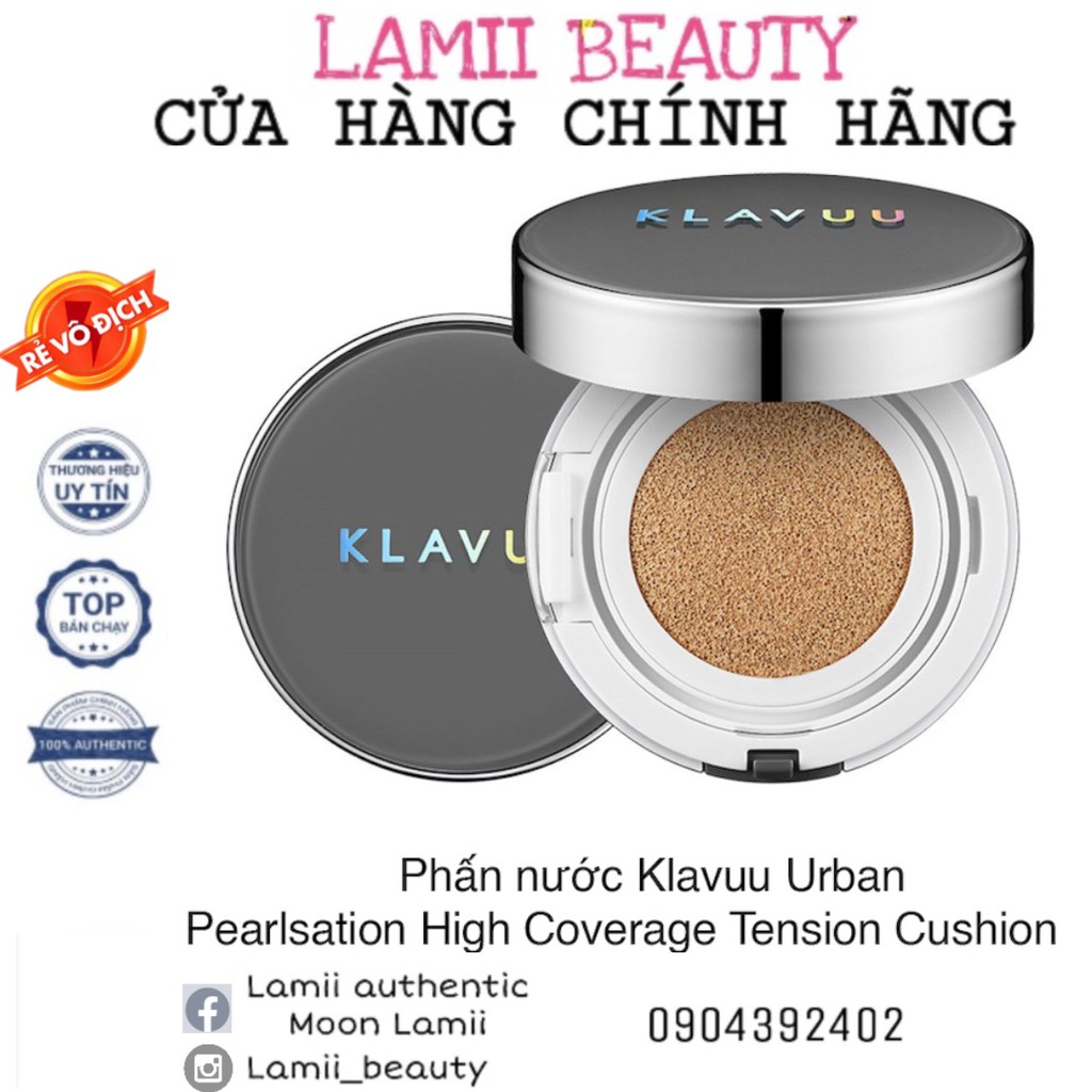 Phấn nước Klavuu Urban Pearlsation High Coverage Tension Cushion