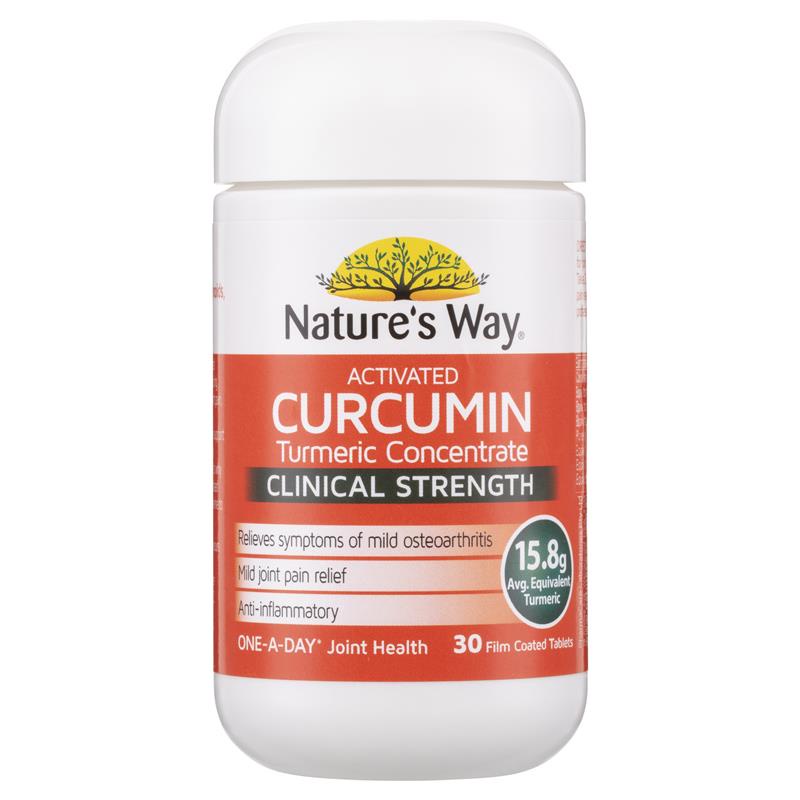 Viên uống Nature's Way Activated Curcumin Clinical Strength 30 viên bổ sung curcumin cải thiện tình trạng khớp