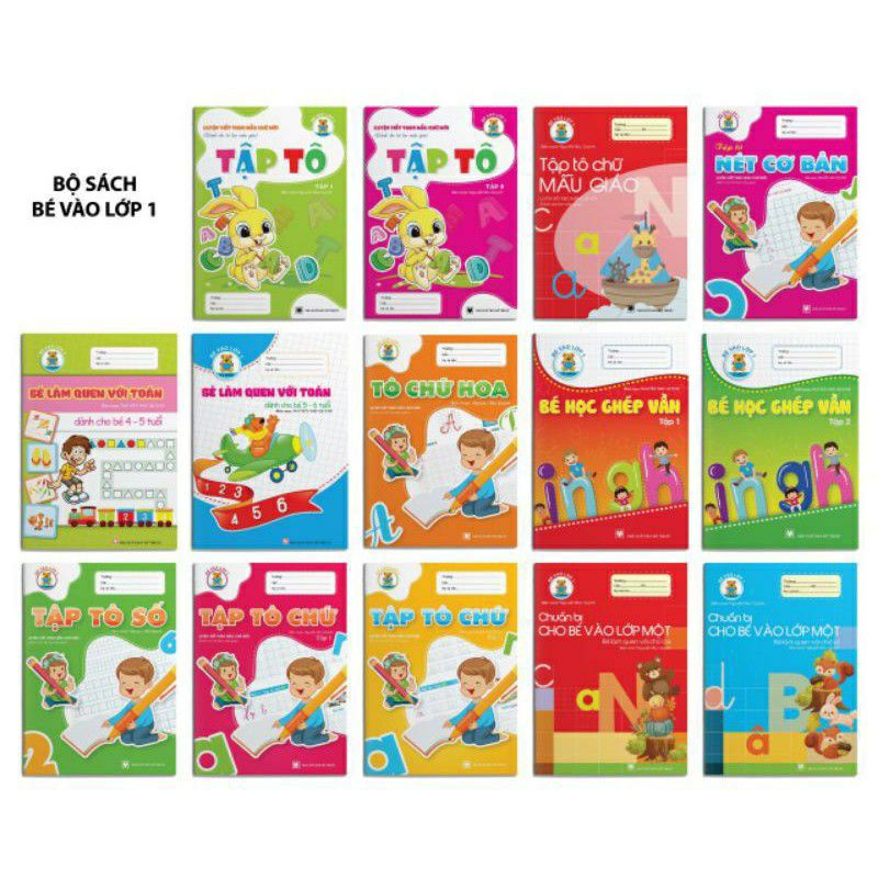 Combo 10 Quyển Tô Nét Cơ Bản , Tô Số , Tô Chữ Cho Bé