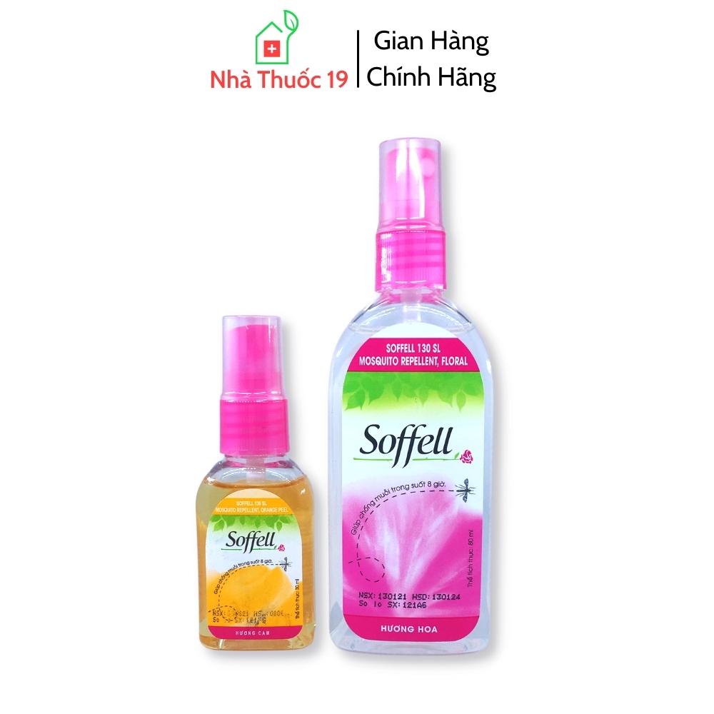 XỊT CHỐNG MUỖI SOFFELL HƯƠNG HOA LỌ 80ML BẢO VỆ CHO CẢ GIA ĐÌNH BẠN