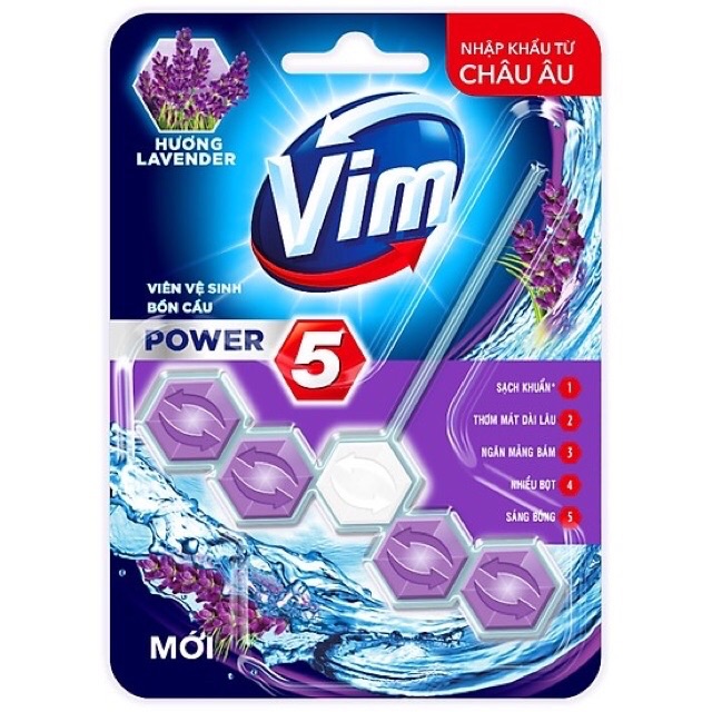 Viên Vệ Sinh Bồn Cầu Vim 55g ( Vàng-Tím-Xanh )