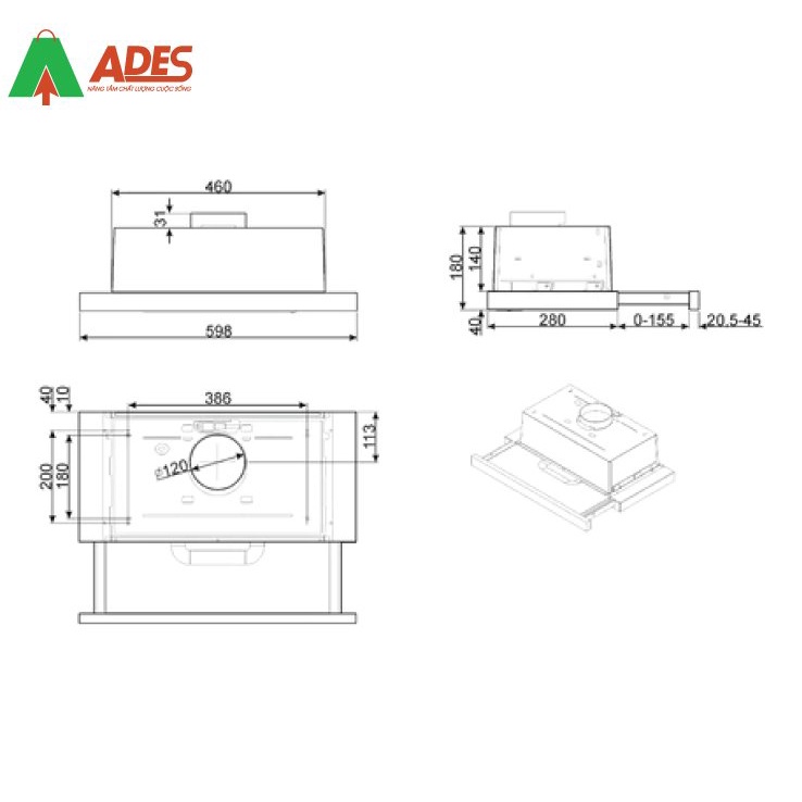 [Mã 154ELSALE2 giảm 7% đơn 300K] Máy Hút Mùi Smeg KAT600HXE 260W 2 đèn LED thép, không gỉ- Bảo Hành Chính Hãng