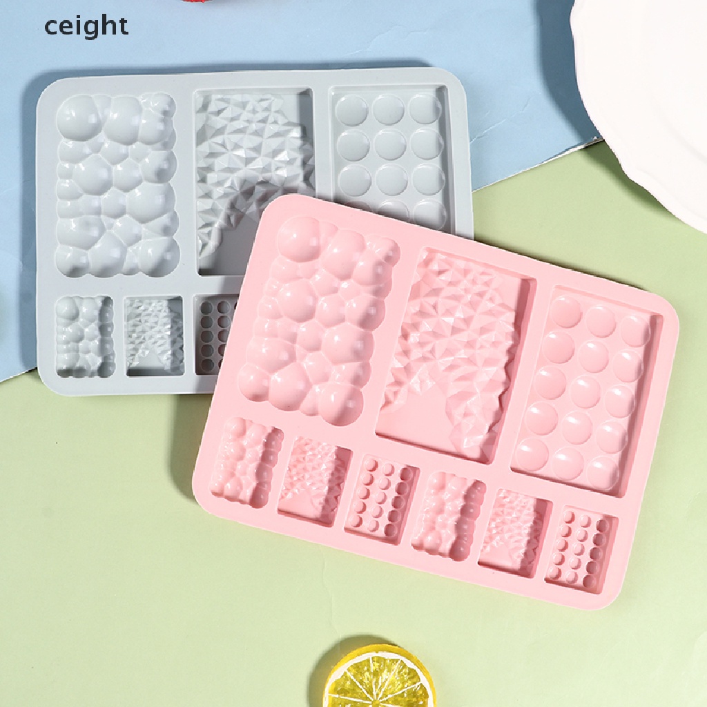 Khuôn silicone mềm 9 ngăn làm bánh kẹo/ sô cô la/ bánh quế tiện dụng