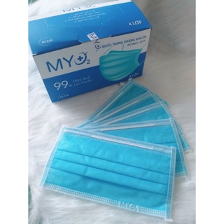Khẩu Trang Y Tế 4 Lớp MY02, Nguyên Hộp 50 Cái