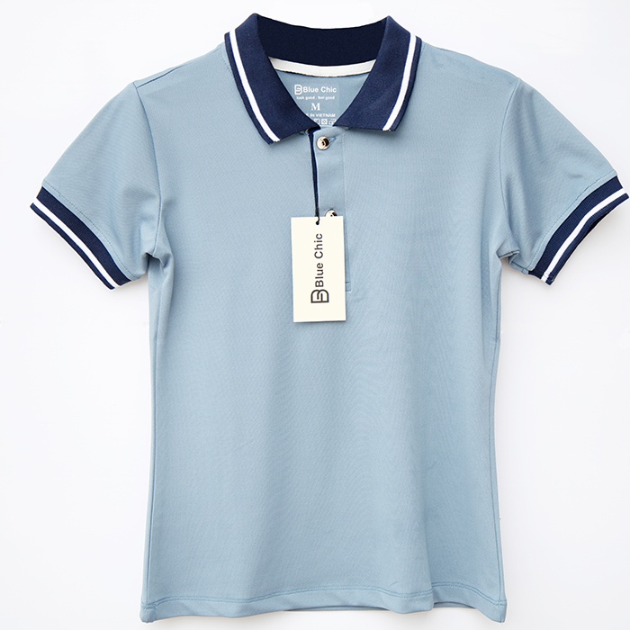 Áo Polo Nam Xanh BLUECHIC Cổ Bẻ Chất Liệu Poly Cá Sấu Cao Cấp Lịch Lãm NF015