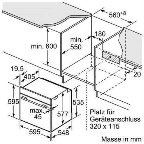 Lò nướng Bosch HBG635NS1 Serie 8 đời mới nhất