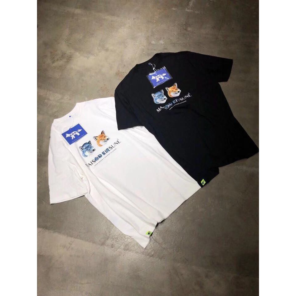 Áo thun ngắn tay Maison Kitsune x ADER Error twin foxhead T-shirt fw20