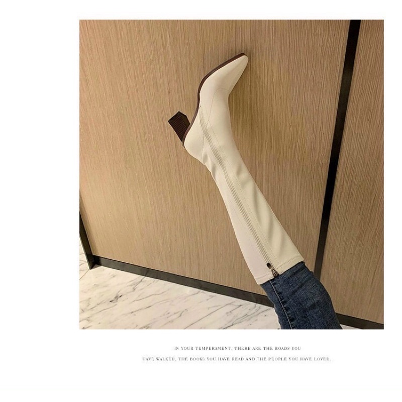 (MS 20918- XU HƯỚNG HOT)BOOTS ĐÙI MŨI NHỌN GÓT 7CM MẪU MỚI NHẤT HÀNG QUẢNG CHÂU CAO CẤP
