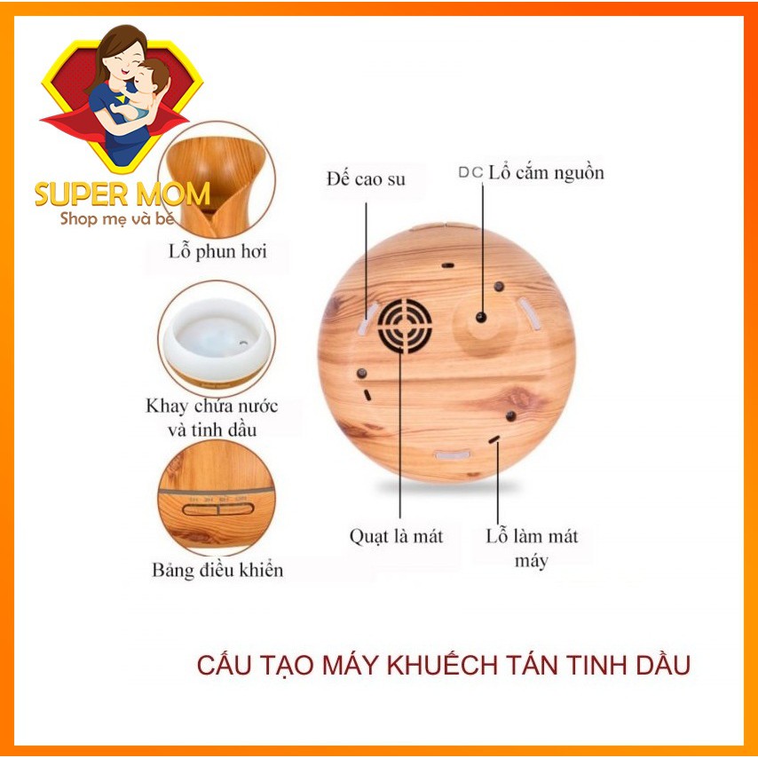 🔥MUA 2 TẶNG 1🔥 Máy Khuếch Tán Tinh Dầu hình lọ hoa, Máy Xông Tinh Dầu hoa Tulip, Máy Phun Sương 550ml