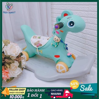  Đồ chơi xe đẩy ngựa bập bênh kiêm chòi chân 2 trong 1 cho bé 