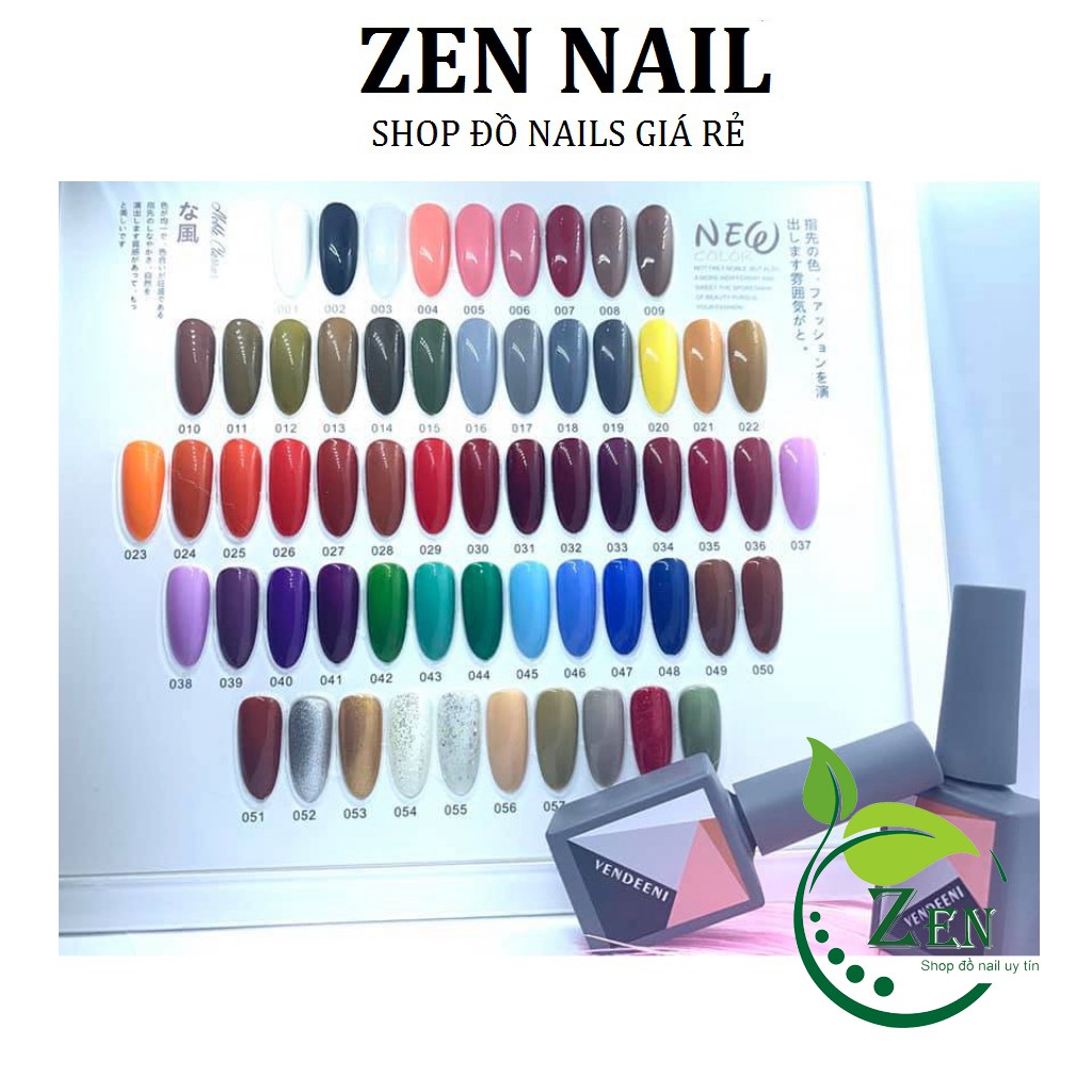 [Sơn Lẻ Từ 41-60]  Sơn Gel Vendeeni 60 màu,15ml - Set Sơn chọn lọc tone màu đẹp