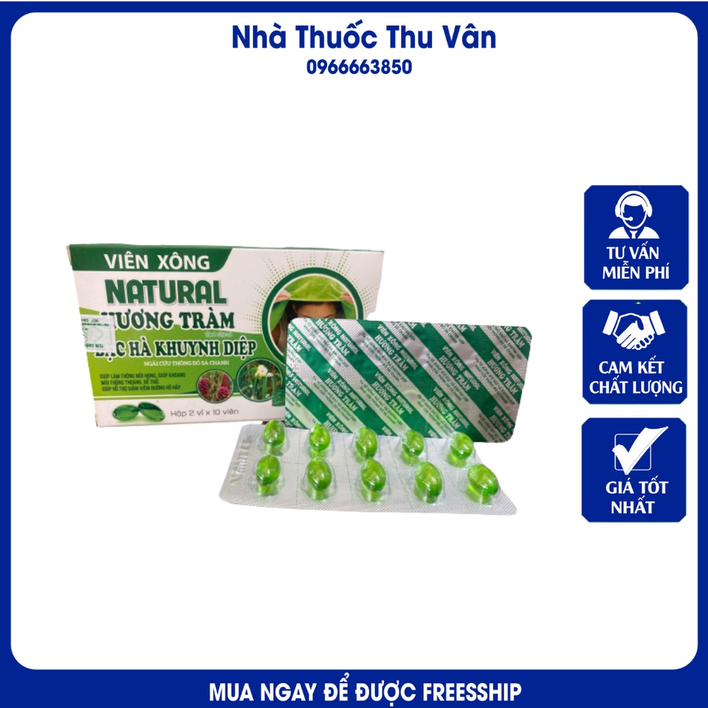 Viên Xông Tinh Dầu Thảo Dược Hương Tràm (20 viên/hộp)