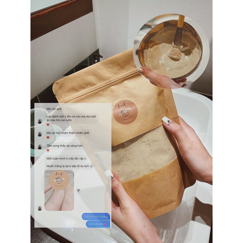 BỘT TẮM TRẮNG DA - SẢN PHẨM HANDMADE - THUẦN CHAY 100% THỰC VẬT | BigBuy360 - bigbuy360.vn