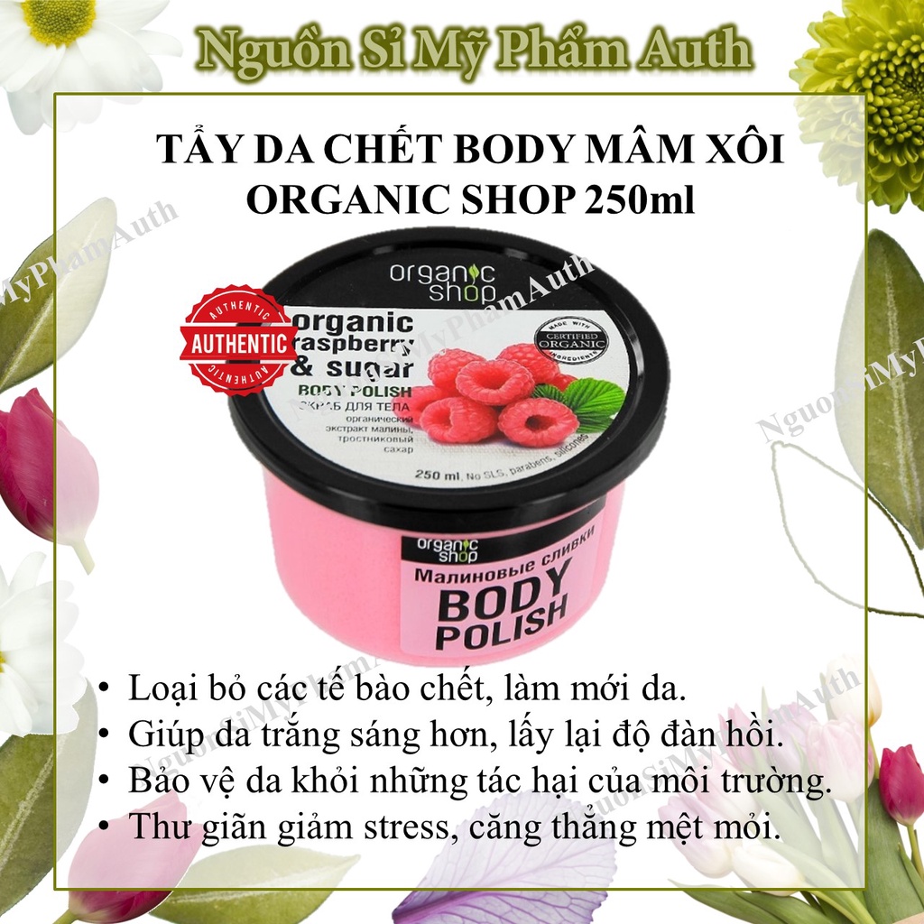 TẨY DA CHẾT BODY ORGANIC MÂM XÔI