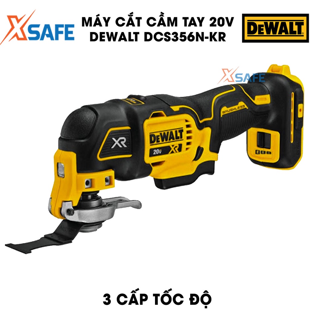 Máy cắt cầm tay 20V DEWALT kèm bộ phụ kiện lưỡi cắt Máy cắt cầm tay DeWalt trang bị đèn LED làm việc, ba cấp tốc độ