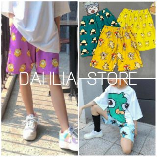 🌼Siêu hot🌼 Quần short hoạt hình icon moji nhiều màu Ullzang CỰC XINH