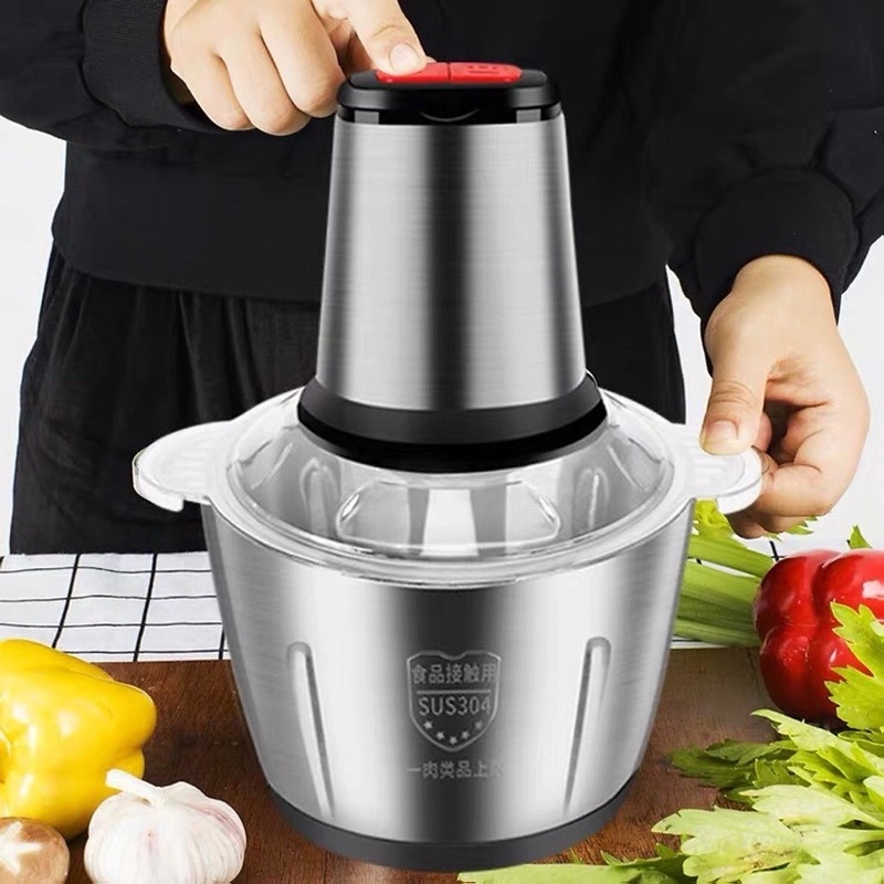 Máy Xay Thịt FOOD PROCESSOR HDA Cối Inox Đa Năng Dao 4 Lưỡi - Dung Tích 2 lít