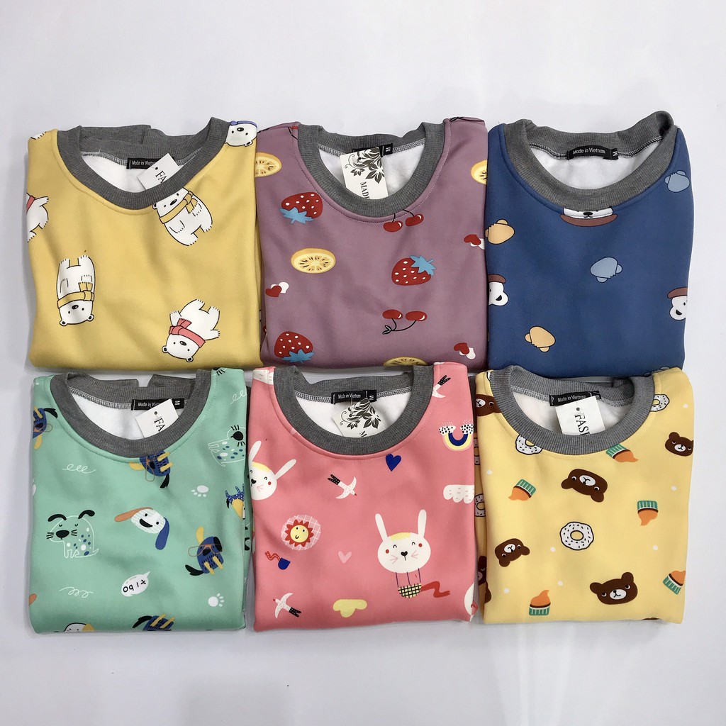 Bộ ngủ nỉ bông chất đẹp hoạ tiết cute | BigBuy360 - bigbuy360.vn