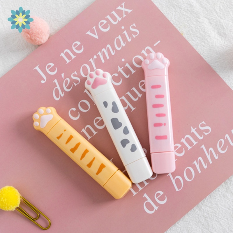 Bút Xóa Kéo Hai Mặt Hình Móng Mèo Dễ Thương Diy
