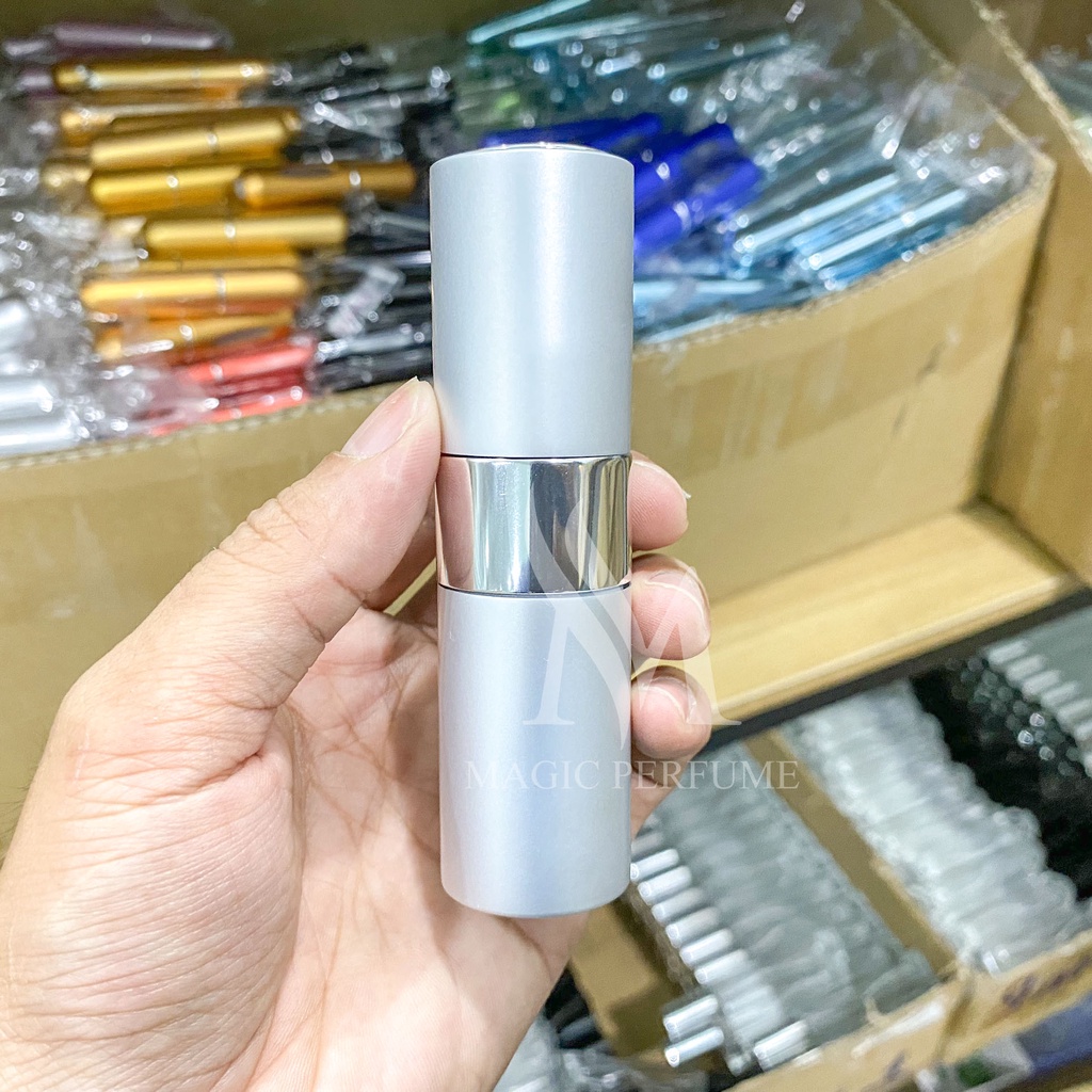 Chai lọ đựng nước hoa vỏ nhôm cao cấp xoay để mở 15ml dạng phun sương!