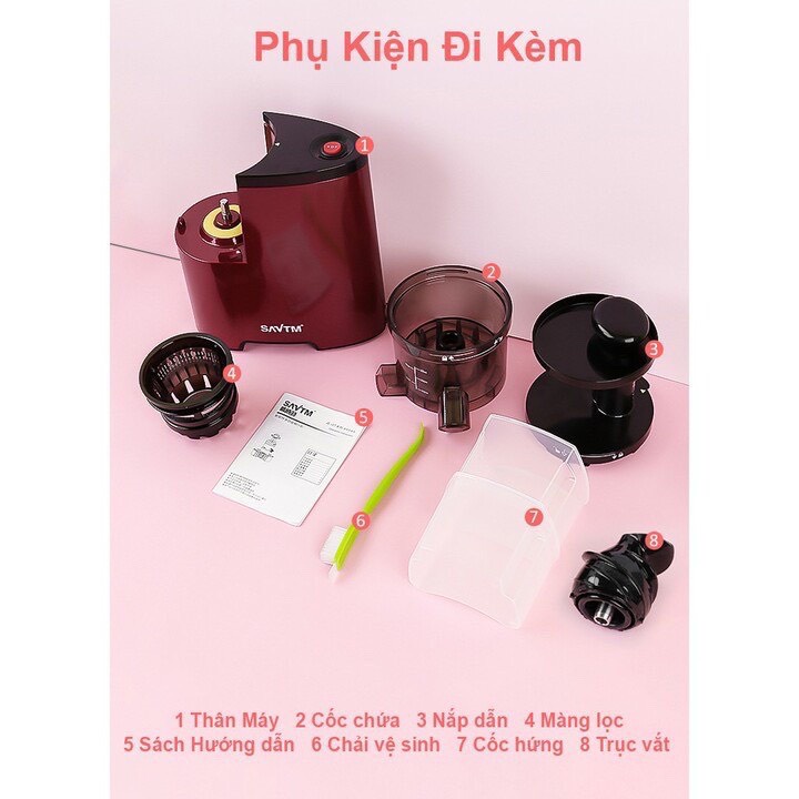 Máy ép chậm savtm je 07 cao cấp chính hãng