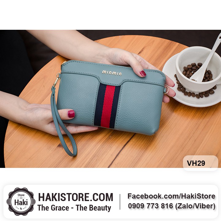 🎀 Ví da cầm tay xinh xắn Minmin để điện thoại - VD29 | BigBuy360 - bigbuy360.vn