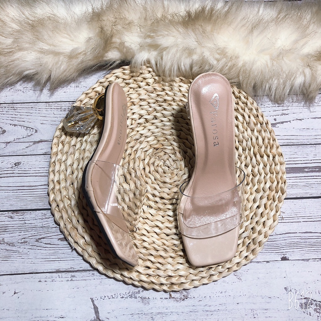 Dép nữ quai ngang gót lõi vàng 7cm sang chảnh