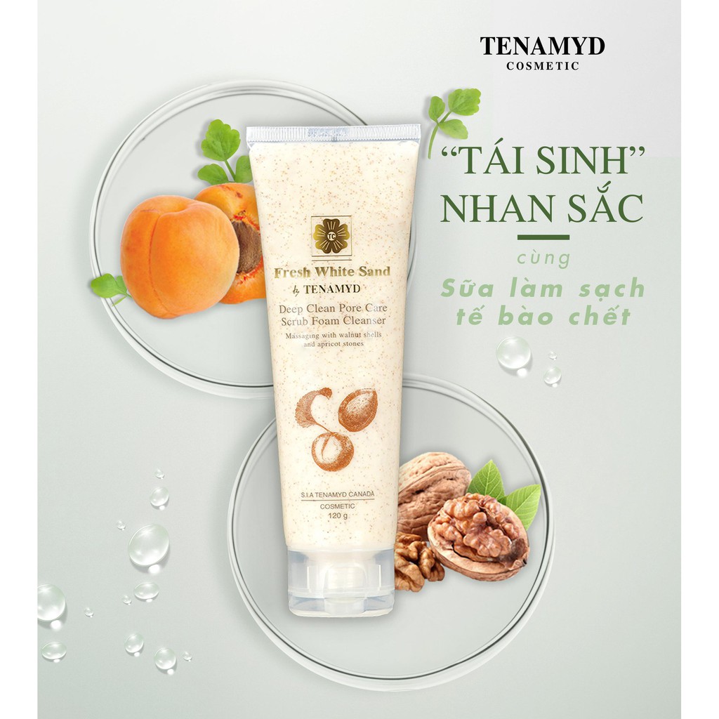Sữa làm sạch tế bào chết / hộp/ 120g-  TENAMYD - DEEP CLEAN PORE CARE SCRUB FOAM CLEANSER