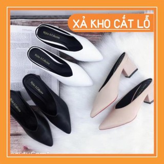 [BÁN CHẠY-RẺ NHẤT] [FREE SHIP- GIÁ SỈ]Giày cao gót bít mũi (sục), hở gót cao 5cm da mềm, cho nàng công sở thoải mái