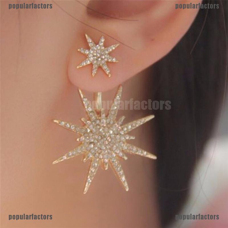 Đôi Bông Tai Dáng Rơi Họa Tiết Hoa Tuyết Thời Trang Cho Nữ