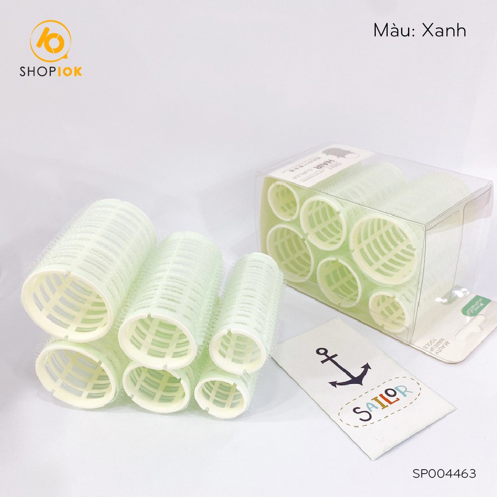 Lô uốn tóc xoăn tự dính tự nhiên không dùng nhiệt set 6 lô SHOP10K - SP004463