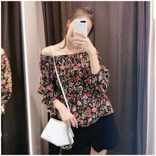 áo trễ vai hoa zara