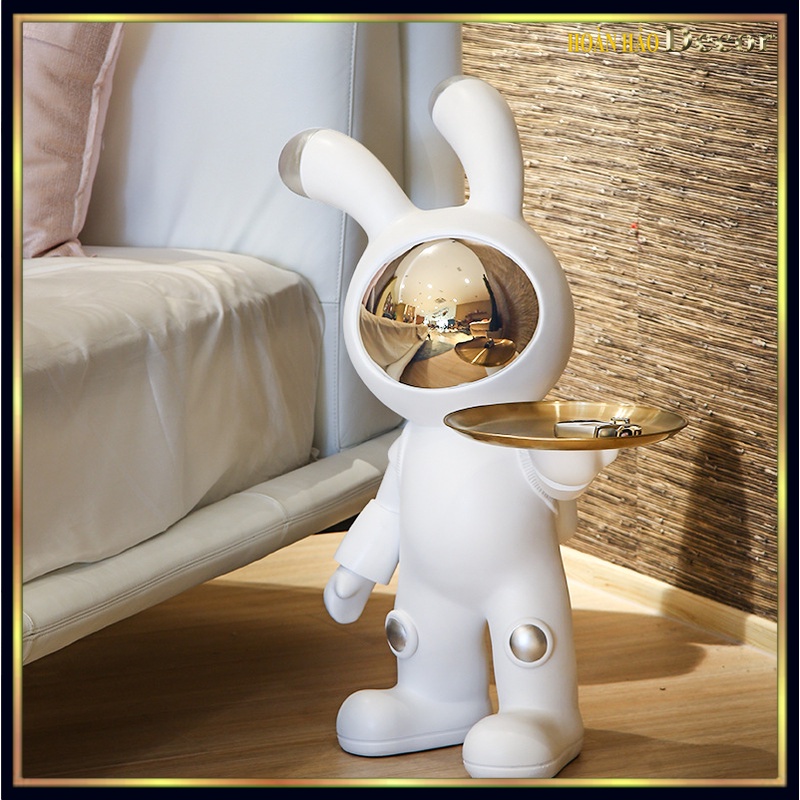 Bearbrick|Tượng Đỡ Khay thỏ phi hành gia tiện lợi trang trí trưng bày phòng khách, trang trí nhà cửa